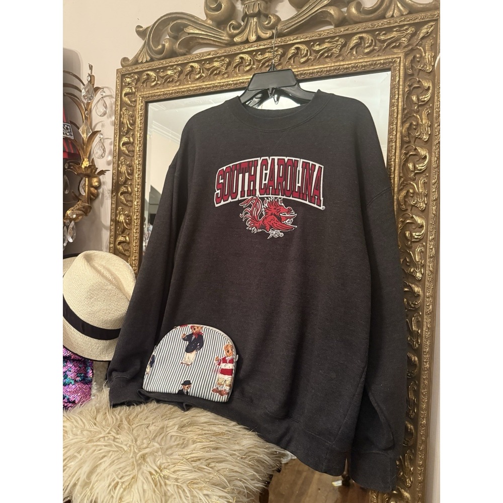 South Carolina Woman Gamecocks Black, Sweatshirt Embroidered  L Official 25/28
